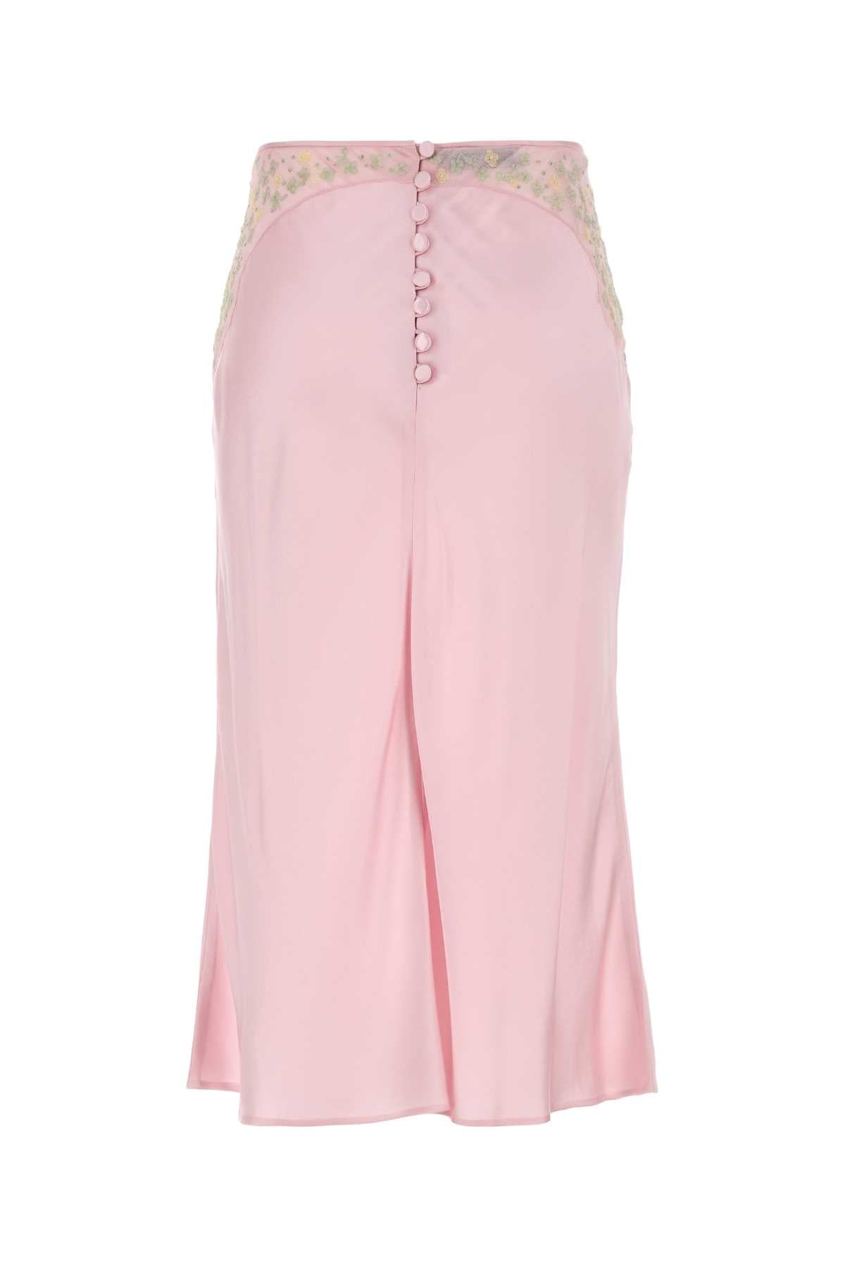 Prada プラダピンクのサテンスカート - Image 3