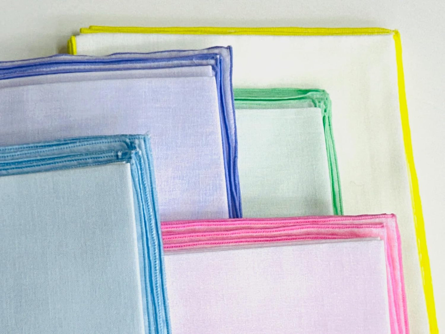 Gauze Handkerchief, Set of 5, Made in Japan, Color Gauze Approx. 13.8 x 13.8 inches (35 x 35 cm), 100% Cotton (Purple)