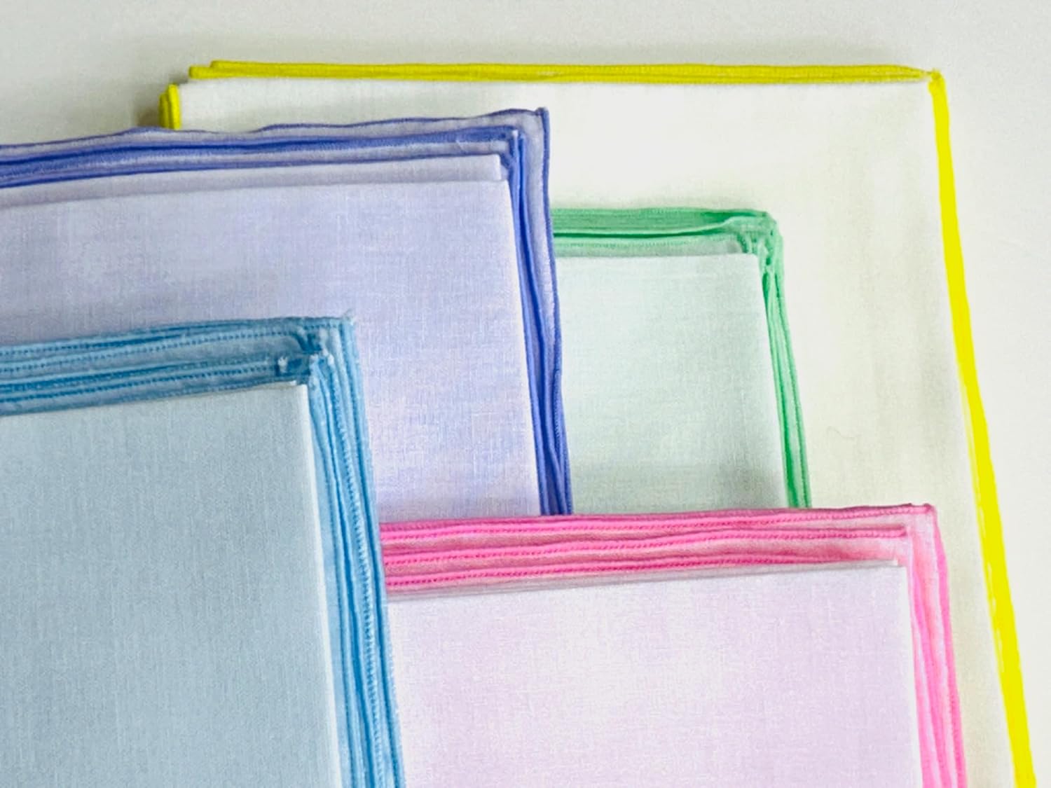 Gauze Handkerchief, Set of 5, Made in Japan, Color Gauze Approx. 13.8 x 13.8 inches (35 x 35 cm), 100% Cotton (Purple)