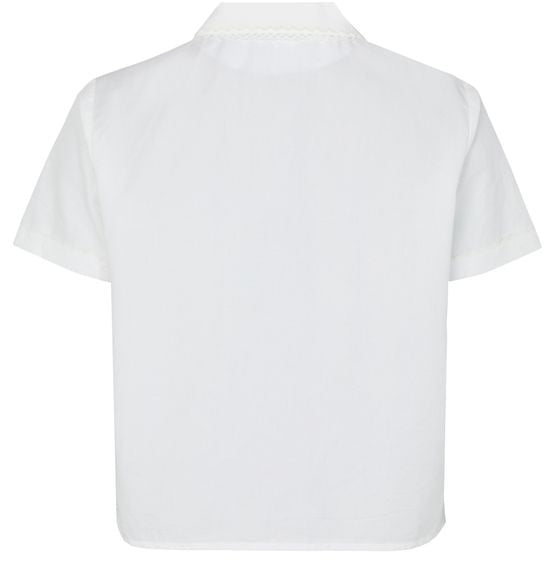 MIU MIU Short-sleeved shirt with Peter Pan collar - Image 3