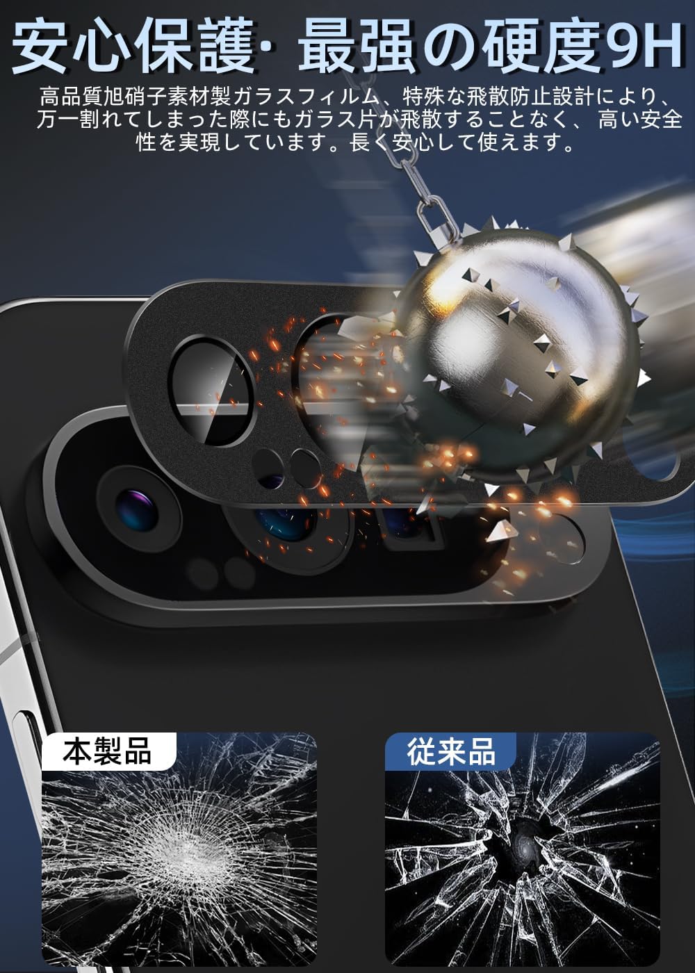 ZXZone for Google Pixel 9 Pro Camera Film Aluminum Alloy + AR High Transmittance Tempered Glass ZXZone Pixel 9 Pro Lens Protection Camera Cover Lens Protection Film Explosion Proof Shockproof Scratch