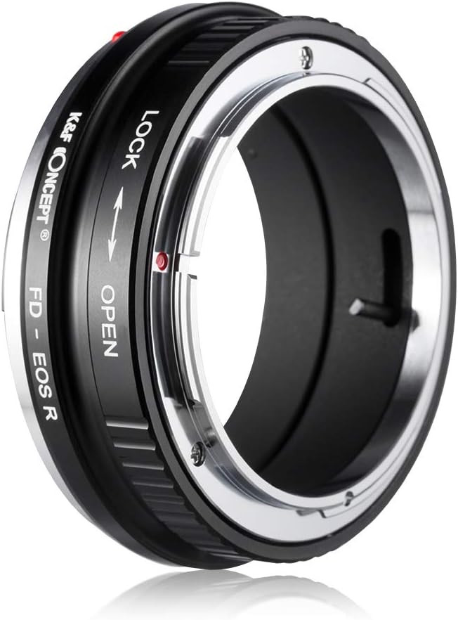K&F Concept Lens Adapter, FD-EOS R, Canon FD Lens to Canon EOS R Camera Attachment, Infinity Realization, High Precision