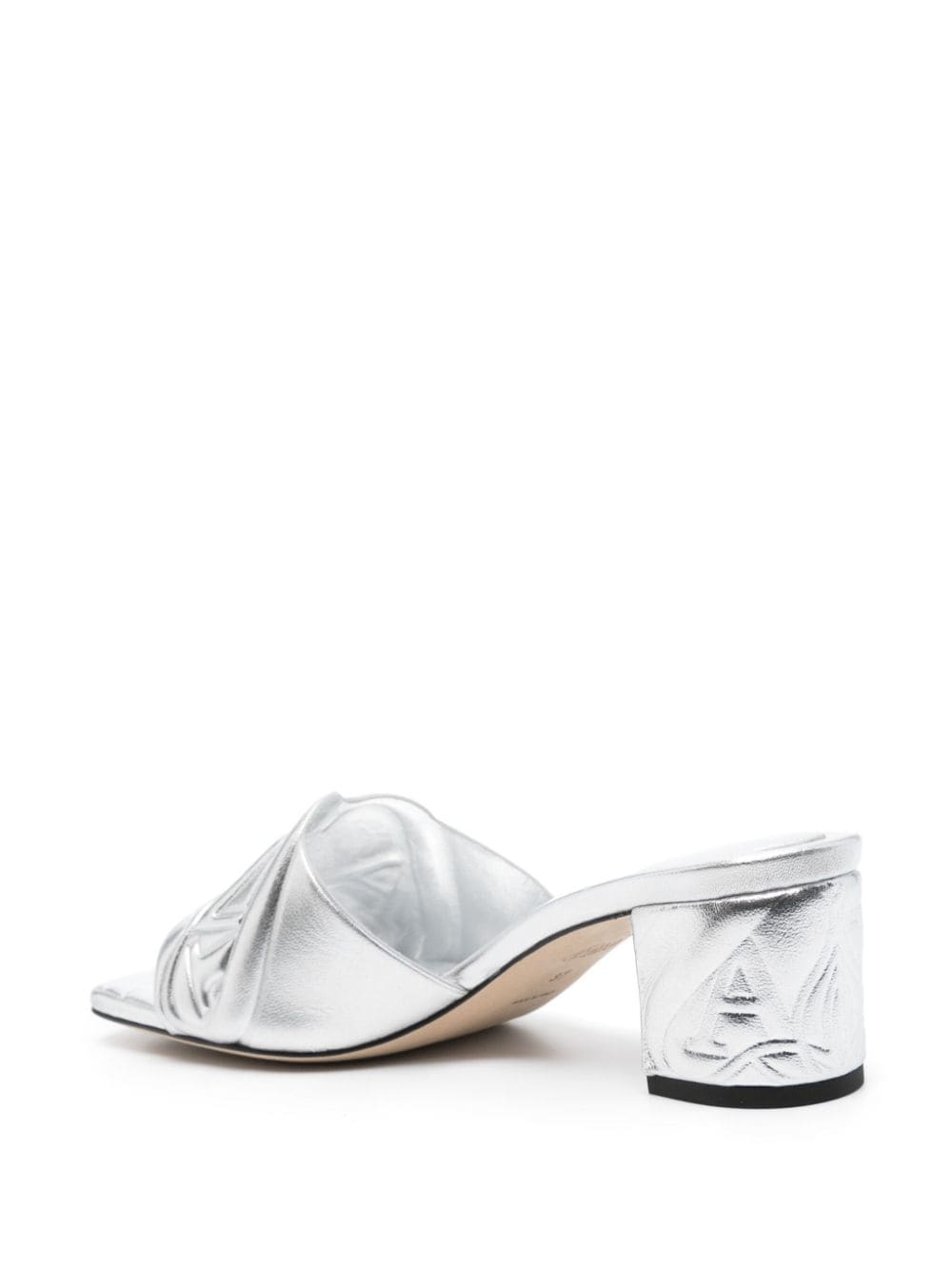 Alexander McQueen アレクサンダーMCクイーンメタリックレザーヒールサンダル - Image 3
