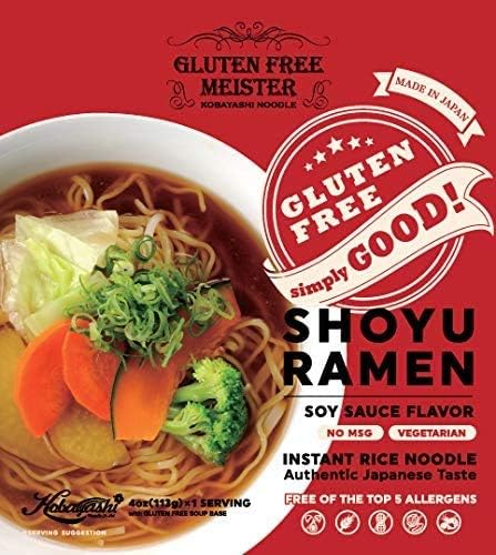 Generic Gluten Free Instant Tonkotsu Style Ramen, Soy Sauce Ramen, Miso Ramen, Set of 6 (2 Meals each)