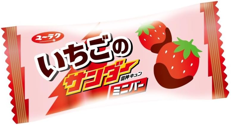 Yuraku Seika Strawberry Thunder Mini Bar, 4.0 oz (113 g)
