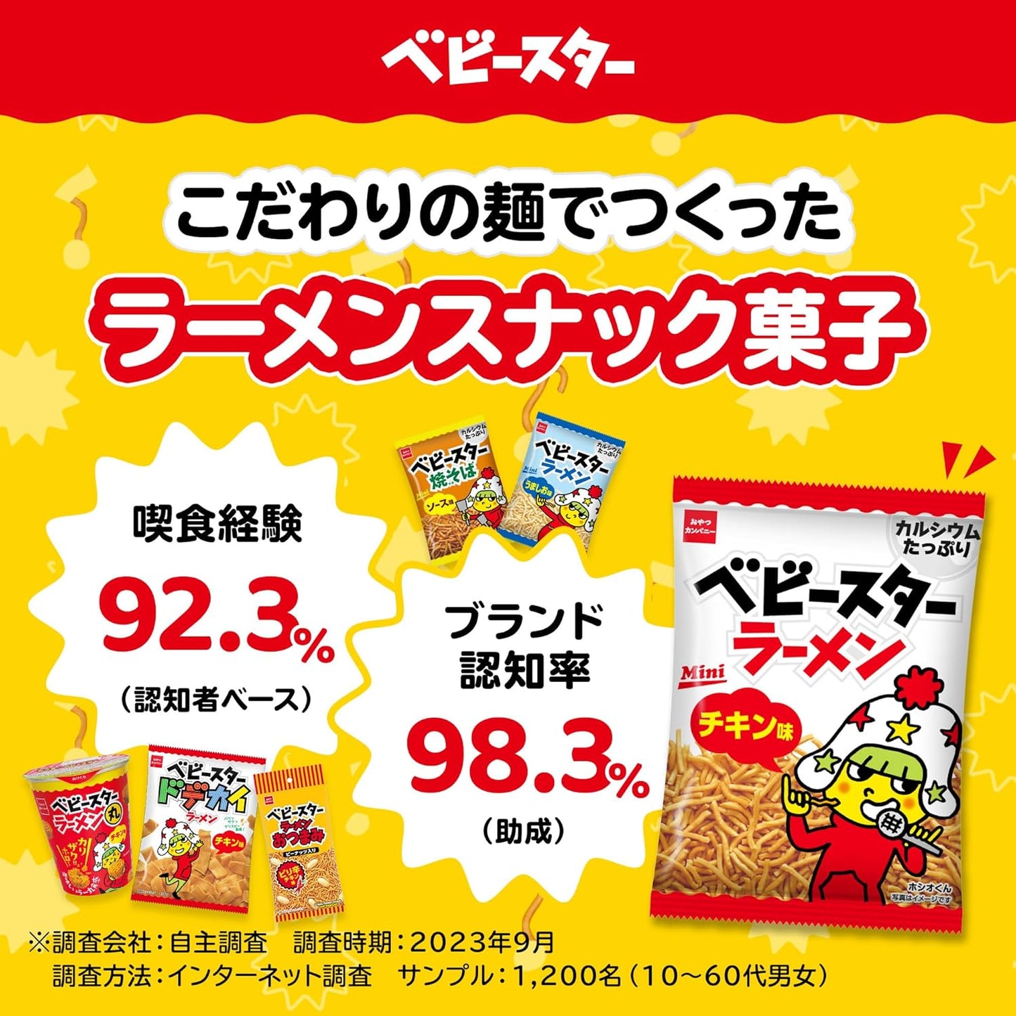 Official Baby Star Ramen Chicken Flavor Mini, 21g x 48 Bags | Commercial Size Snacks, Party Snacks, Ramen Snack, Appetizer, Treats, Rolling Stock, Event Use, Prizes, Bulk Purchase, Oyasumi Company