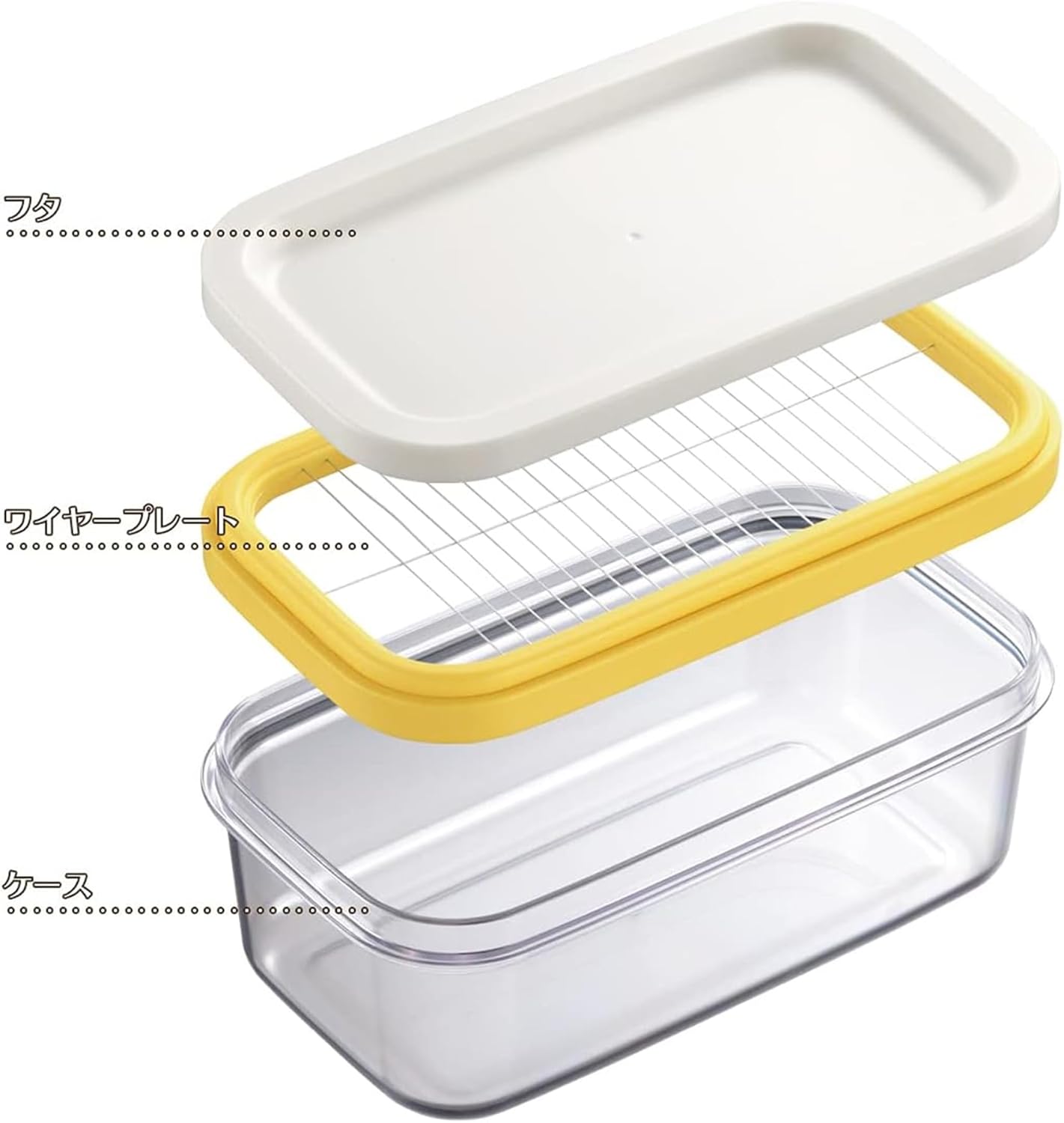 Akebono Sangyo ST-3005 Butter Case with Cutter and Fork, 7.1 oz (200 g), 0.2 oz (5 g), Made in Japan