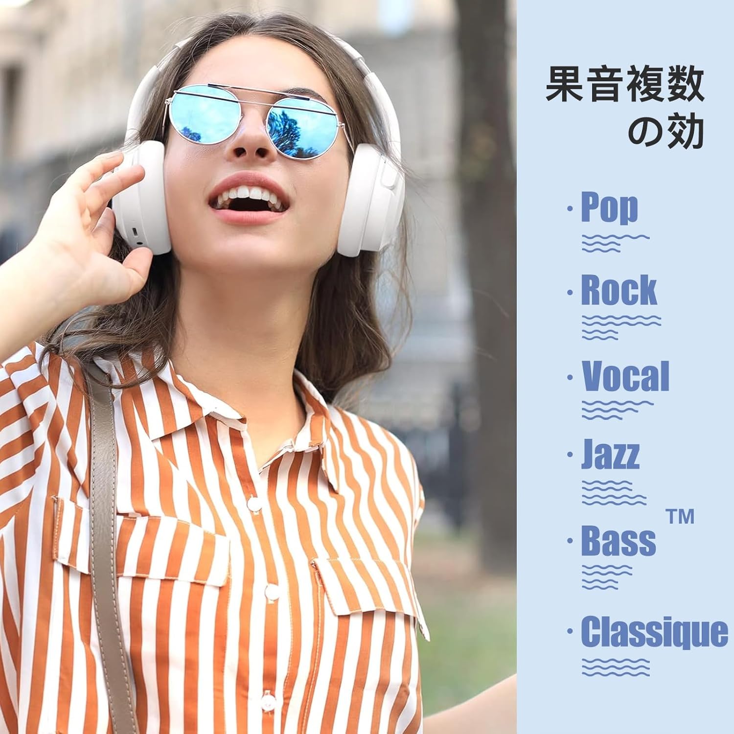BERIBES Bluetooth Headphones, 65 Hours Playtime, 6 EQ Modes, Wireless Headphones, Bluetooth 6.0, Weighs Only 6.3 oz (180 g), Comfortable Fit, Headphones with Microphone, HIFI Stereo, Wired and Wireless, Dual Use, Noise Insulation, Sealed Type (White)
