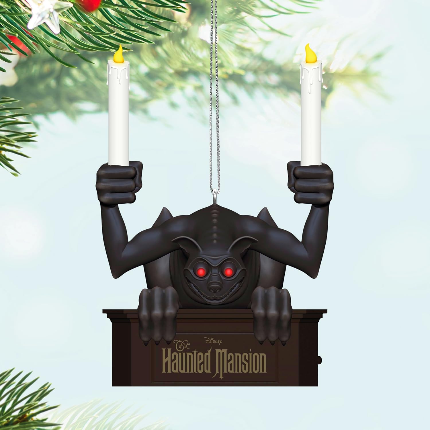 Adorno de Navidad de Hallmark Keepsake 2025, Gárgola de La Mansión Encantada de Disney con Luz, Regalos para Fans de Disney