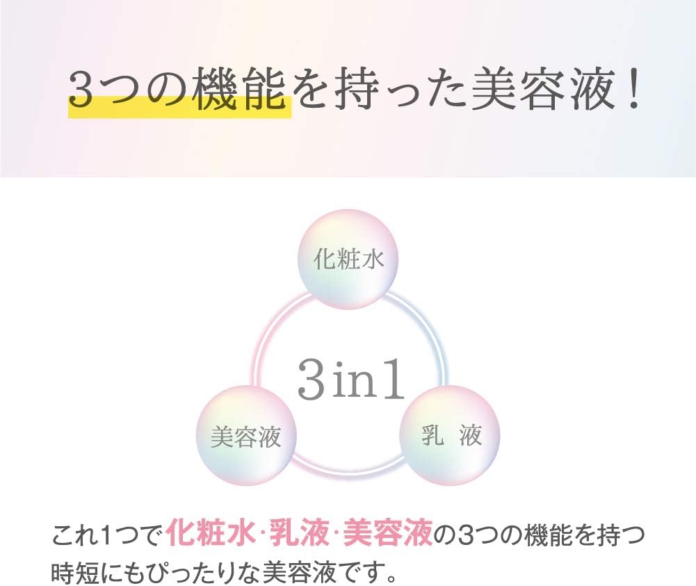 Nameraka Honpo Medicated Whitening Serum, 3.4 fl oz (100 ml), Soy Milk Isoflavone, Whitening