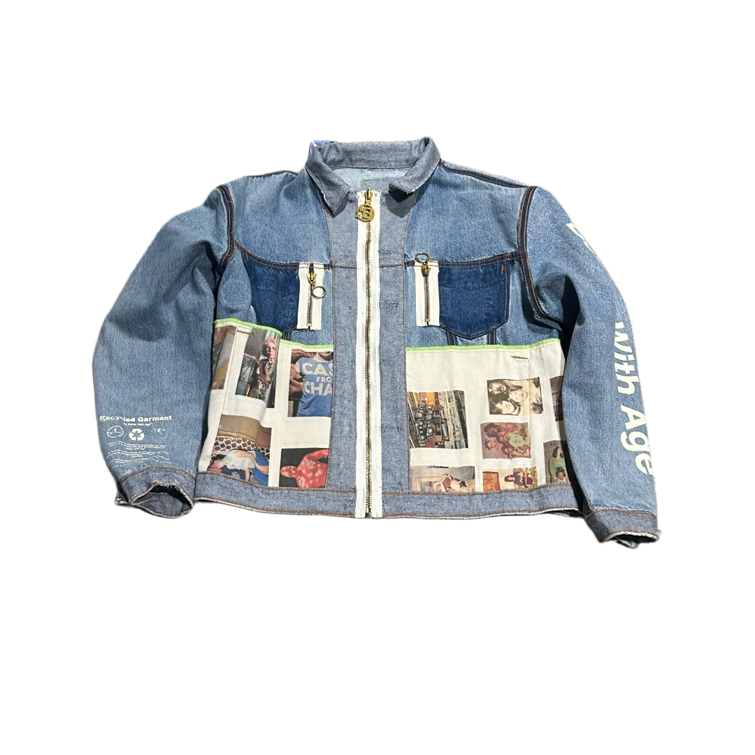 BETTER WITH AGE 'BLUE' BROGUE RECONSTRUCTED REVERSIBLE JACKET