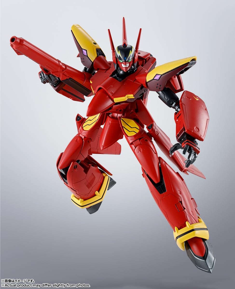 HI-METAL R Macross 7 VF-19 Kai Fire Valkyrie, Approx. 5.9 inches (150 mm), PVC & ABS & Die Cast Pre-painted Action Figure