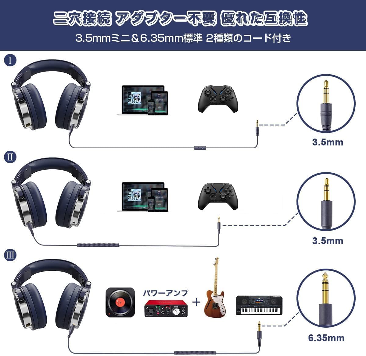 OneOdio Monitor Headphones DJ Headphones Suitable for Studio Recording/Instrument Practice/Mixing/TV Viewing/Movie Watching/Gaming and More