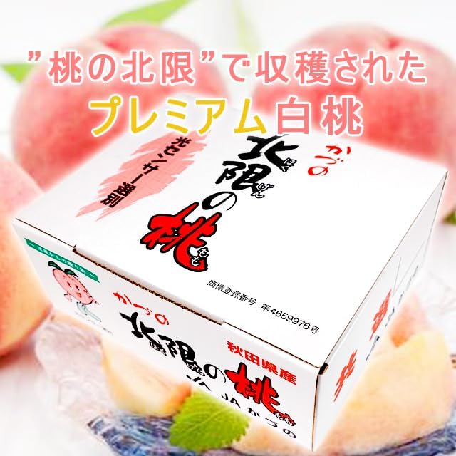 JA Kazuki no Northern Limited Peach, 5.5 lbs (2.5 kg), 6 - 9 Pieces Made in Akita Prefecture | Shipped Sequentially From Late August