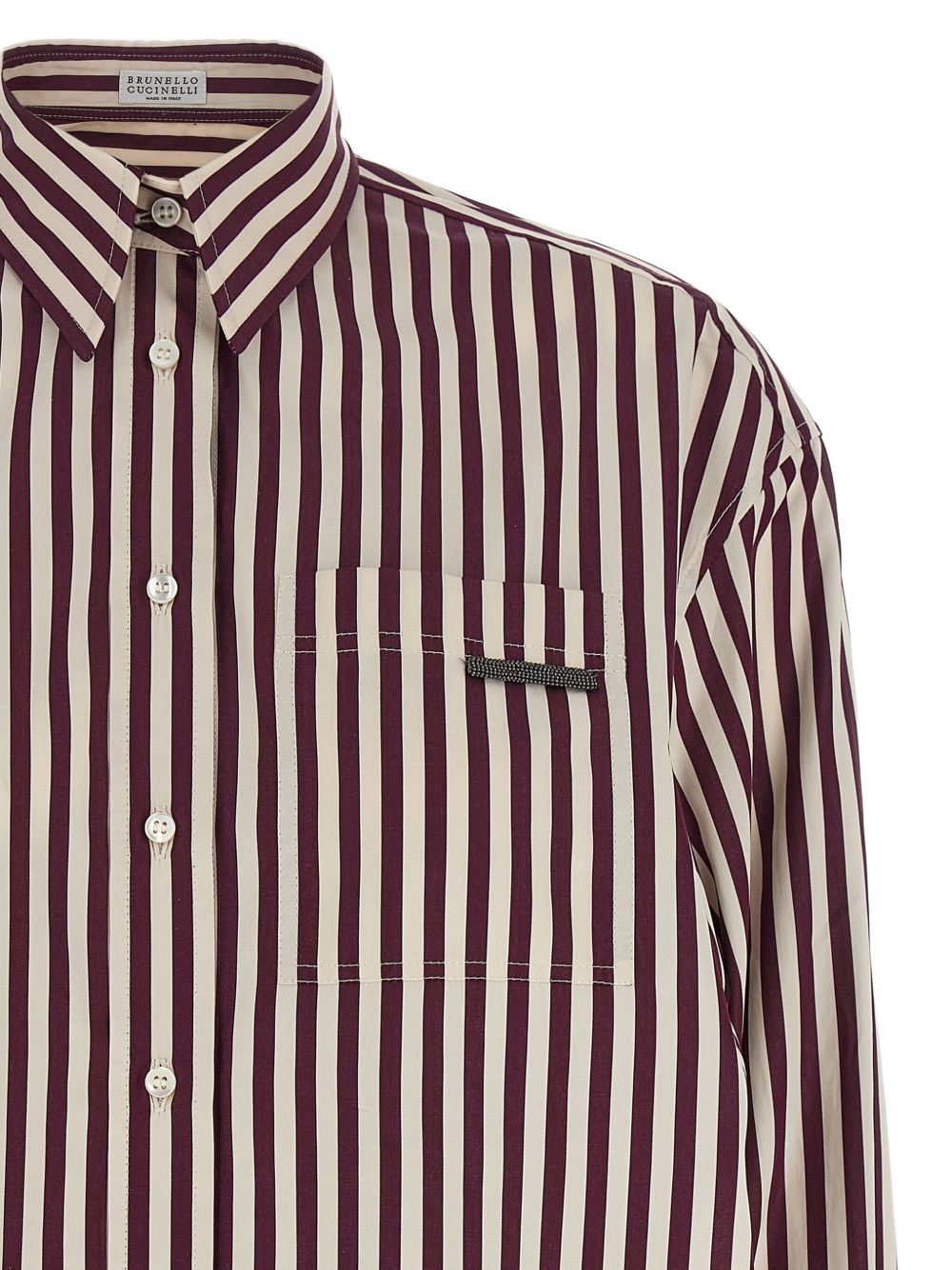 Brunello Cucinelli Striped Cotton Shirt - Image 3