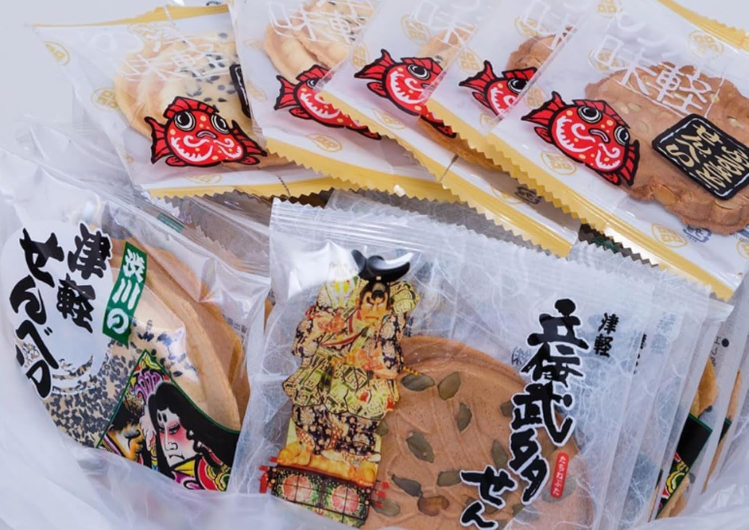 Shibikawa Seika Nebuta Rice Mochi, 40 Sheets, 2 Boxes | An original tissue set with a cosmetics box, specialty Aomori gift