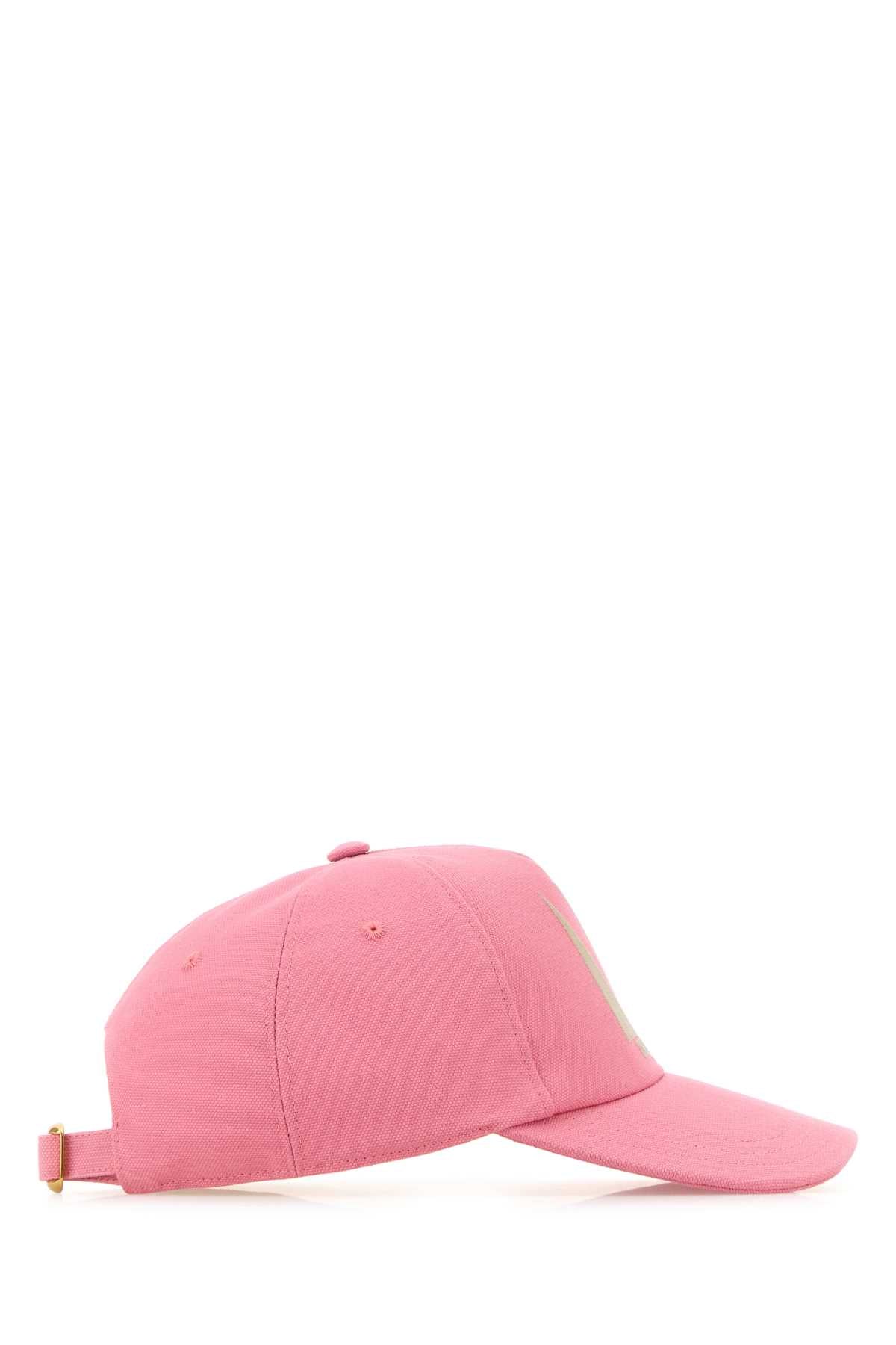 Valentino ヴァレンティーノガラヴァニピンクコットン野球帽 - Image 3