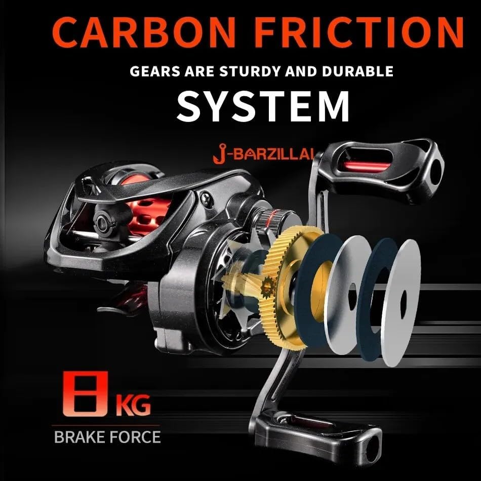 PL Baitcasting Reel Saltwater Freshwater Fishing Reels Max Drag 8KG Light Surf Cast Reel Baitcaster Reel