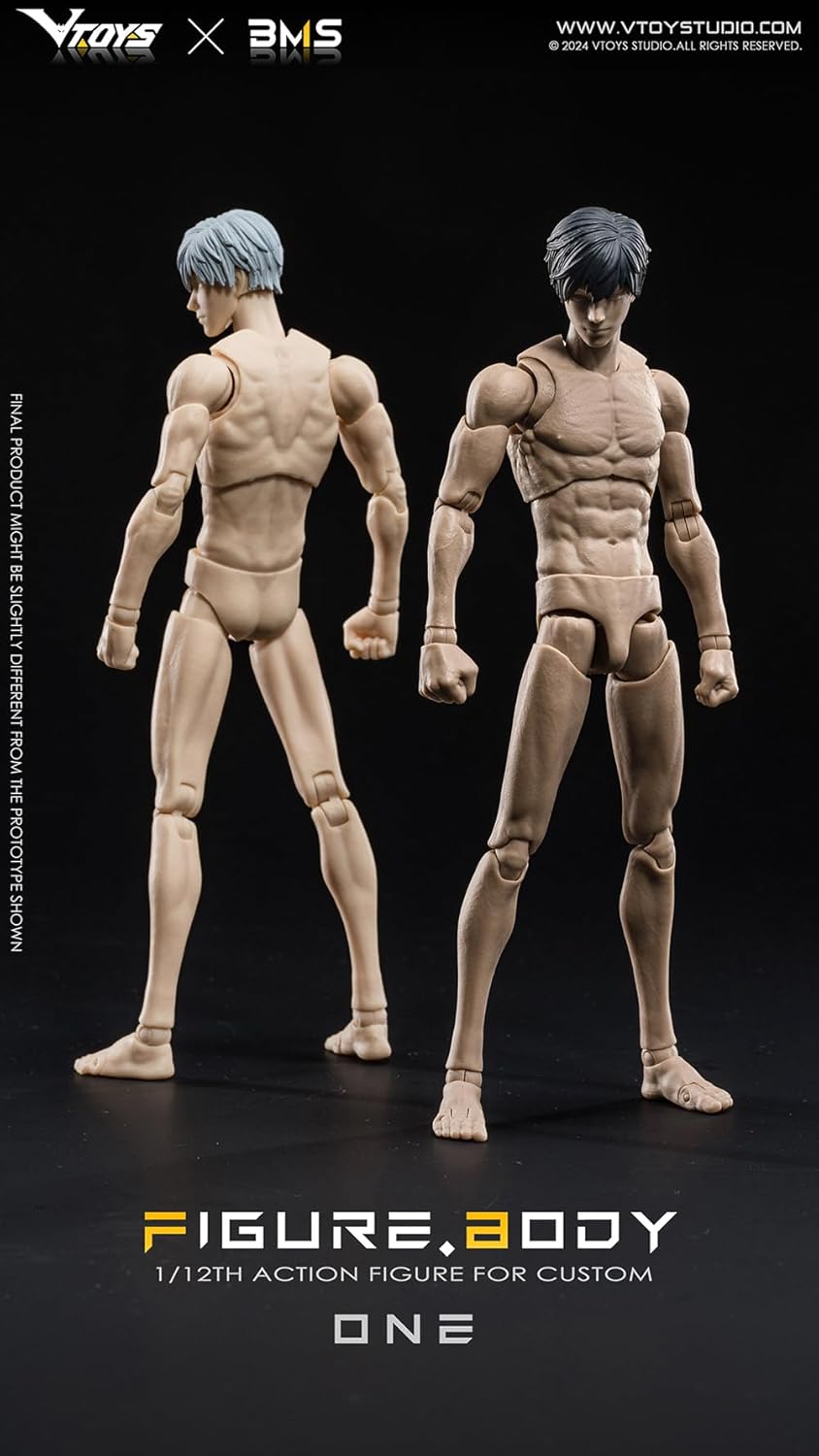 [AC] VTOYS X BMS 1/12 Men's Super Action Figure Body One VB002 White Skin