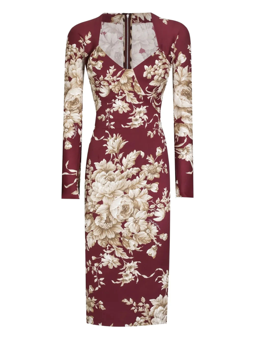 Dolce  Gabbana ドルチェとガッバーナ長袖の花柄のドレス - Image 3