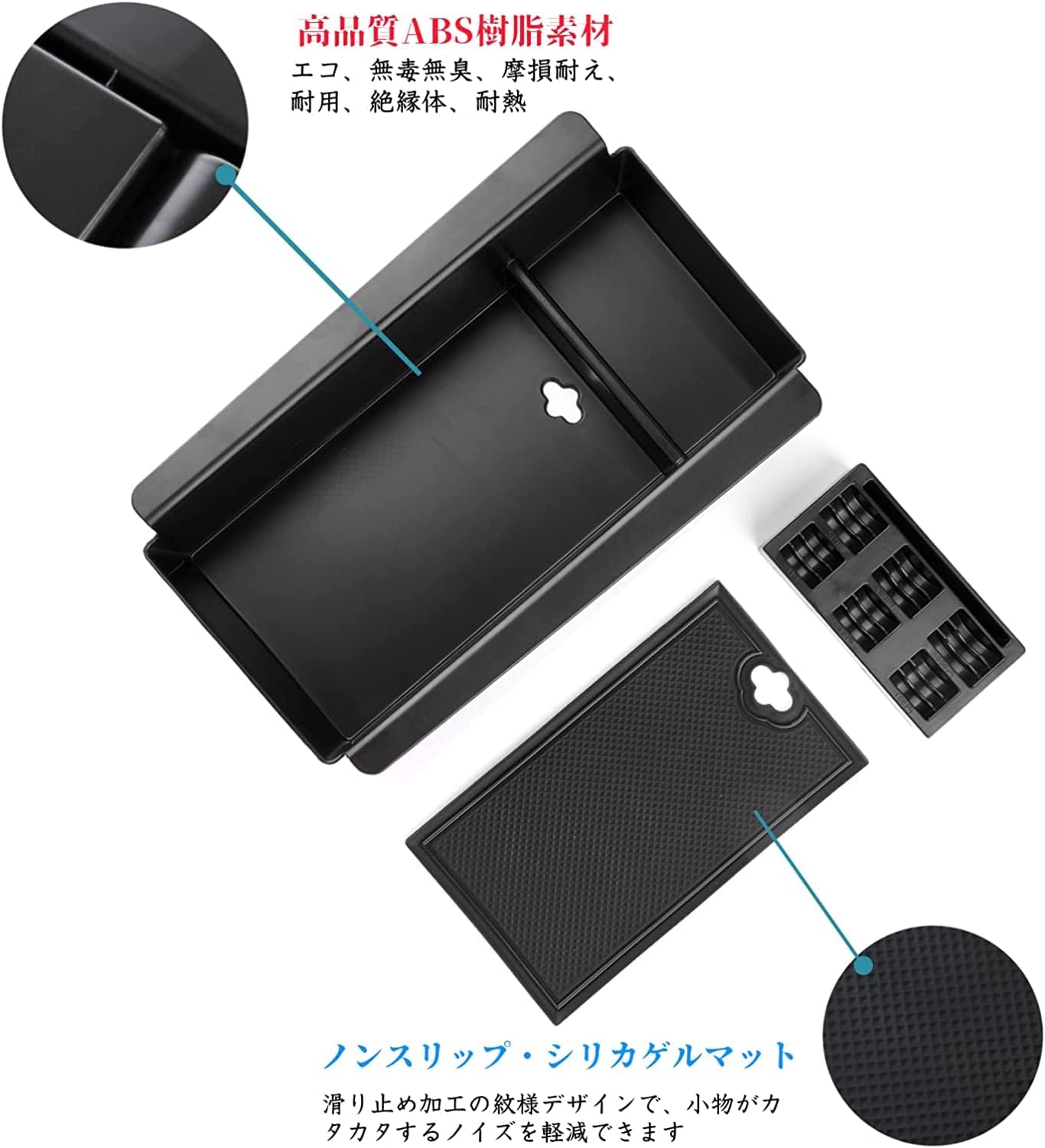 ruiya 2023 New Model Toyota Prius 60 Series Prius 60 Exclusive Console Tray, Console Box, Center Console Accessories, Small Compartment, Coin Holder, Coin Case, ABS Material, Charging USB Function, No