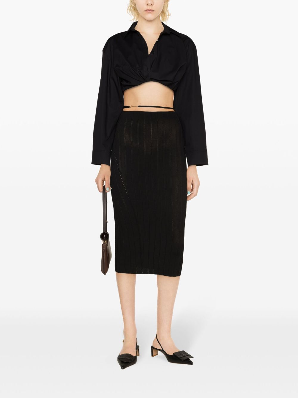Jacquemus Jacquemus La Jupe Pralu Midi Skirt - Image 3