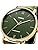 Casio MTP-VT01 Series Quartz Men's Watch, Gold x Green Leather MTP-VT01GL-3B, Formal