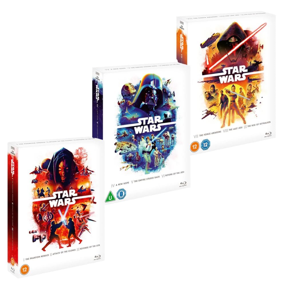Star Wars 1-9 Complete Movie Collection Bundle (Blu-Ray, Region Free)
