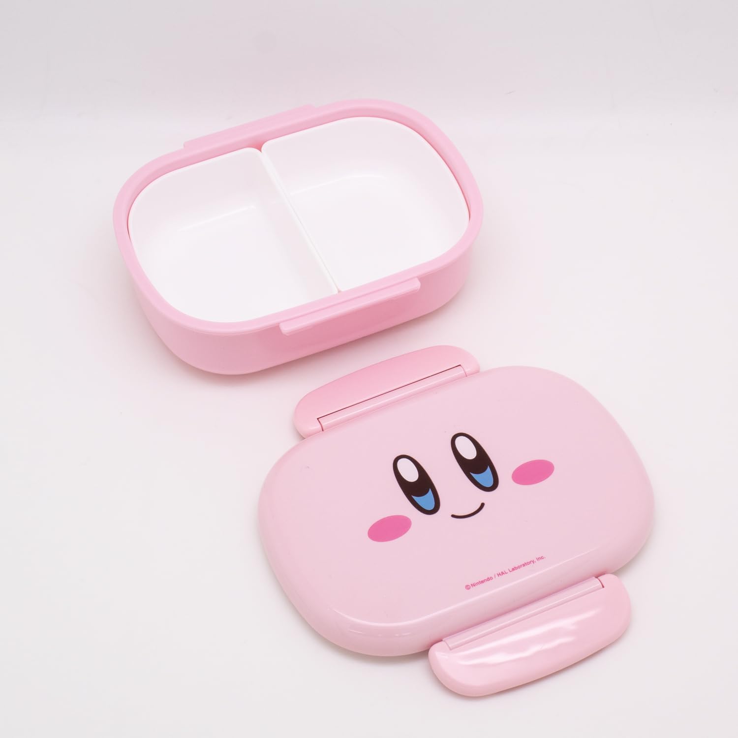OSK Kirby Star PCR-7 Lunch Box with Compartments, Kirby Plastic, Dishwasher Safe, Dryer Safe, Microwave Safe, Antibacterial
