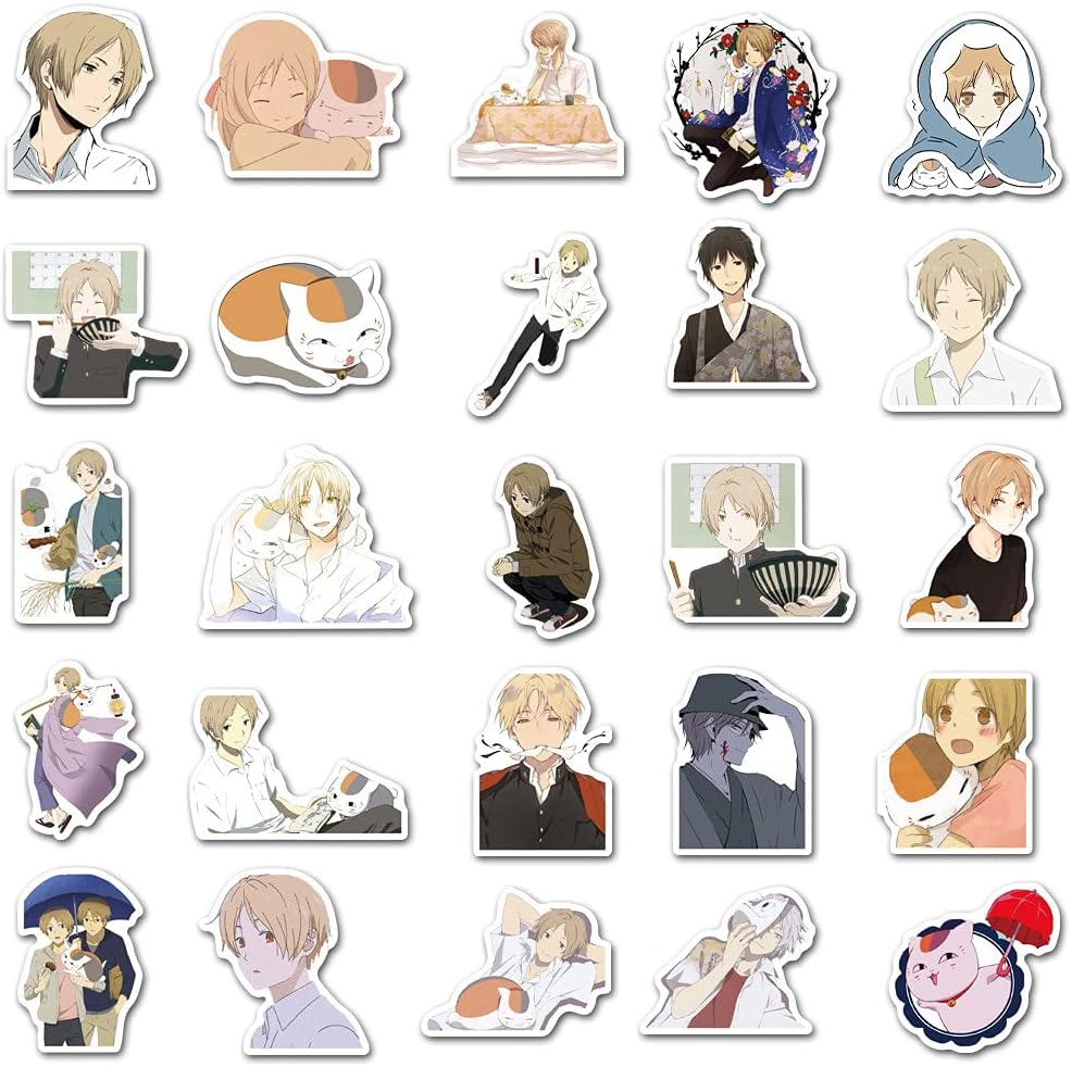 100枚入り 夏目友人帳夏目貴志 ニャンコ先生 斑 ステッカー セット アニメ 漫画 可愛い 手帳シール こどもシール 防水PVCステッカー キャラクター グッズ 周辺 人気 絵を貼る 贈り物 DIY 装飾品 手紙 携帯 文房具 手帳テープ おしゃれ 非公式 [並行輸入品]