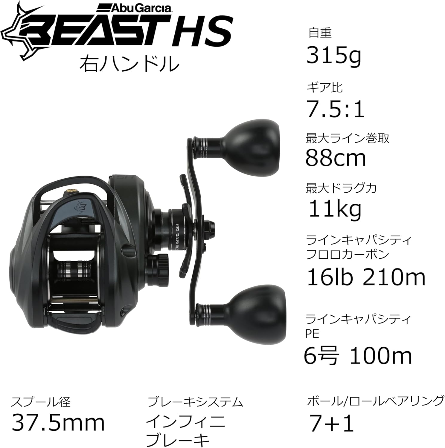 Abu Garcia (アブガルシア) ビースト LP ビースト 各種 ベイトリール ロープロ バス ソルト 怪魚 ビッグゲーム