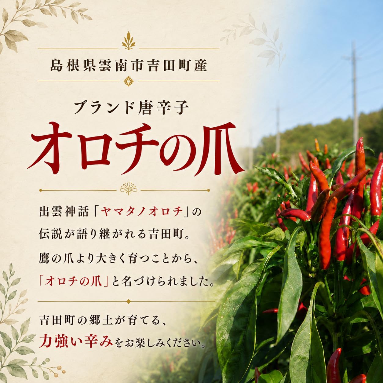 Yoshida Furusato Mura, Orochi Claws, 7 Flavor Chili Pepper Jar, 0.5 oz (15 g), Made in Japan, Made in Shimane Prefecture, No Additives