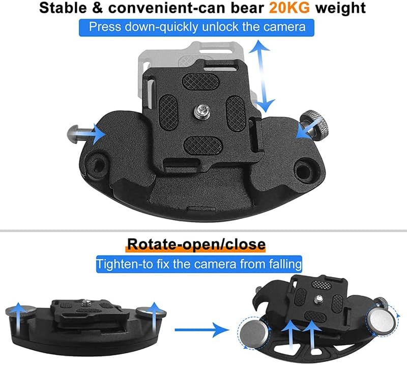 yuchurey Camera Holster Quick Release Camera Holder Shoulder Holster 1/4 Screw Camera Backpack Mountaineering Travel Backpack Clip Capture Type Easy Take Off Camera Screw Carabiner Belt Clip for Canon