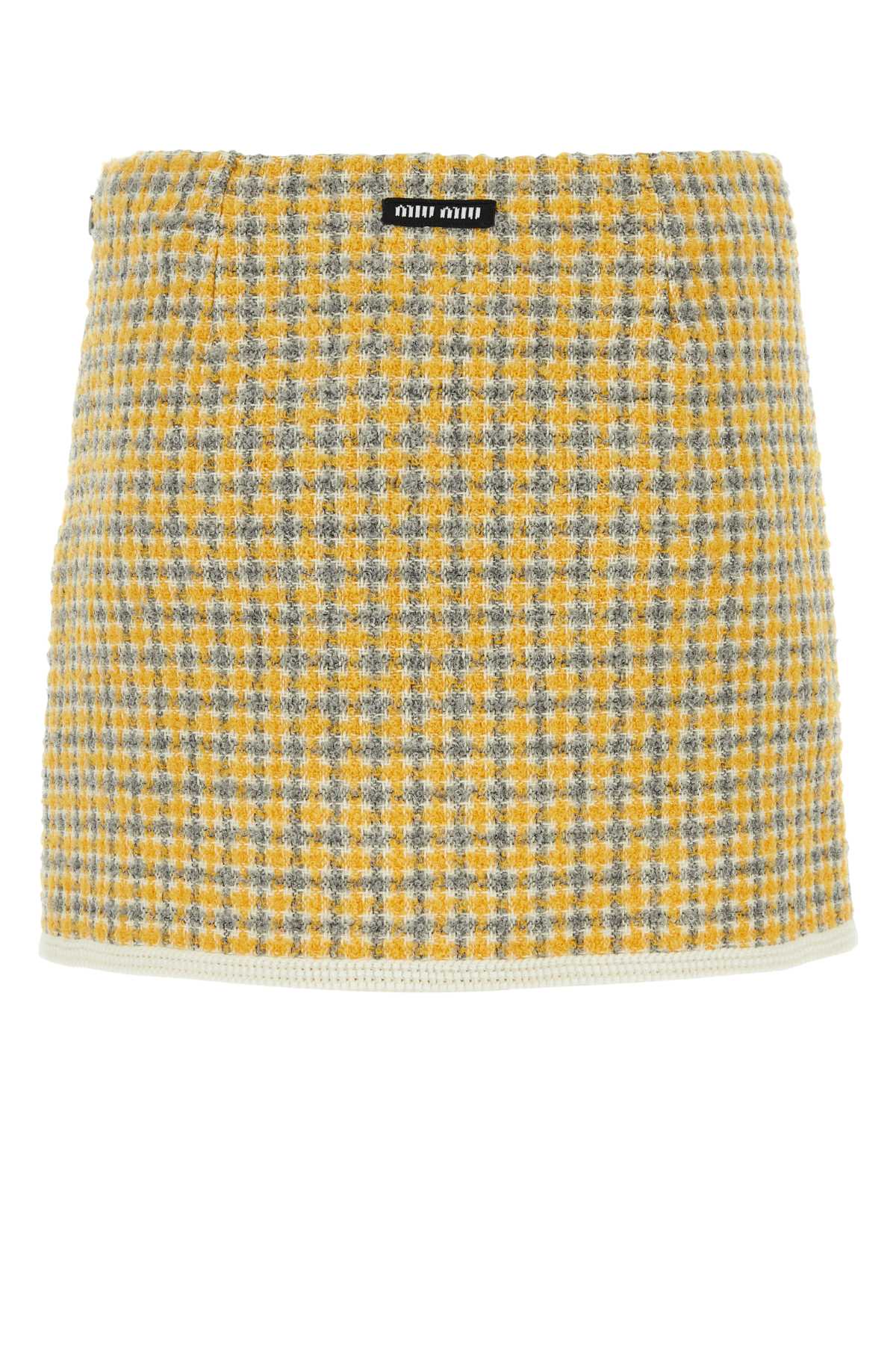 Miu Miu Miu Two ToneBouclã©Mini Skirt - Image 3