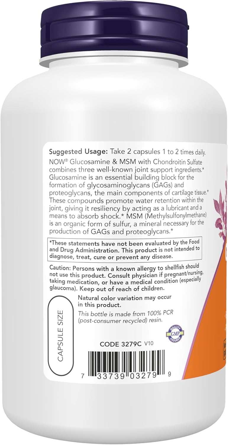 Glucosamine & MSM 180 tablets (direct shipment overseas)