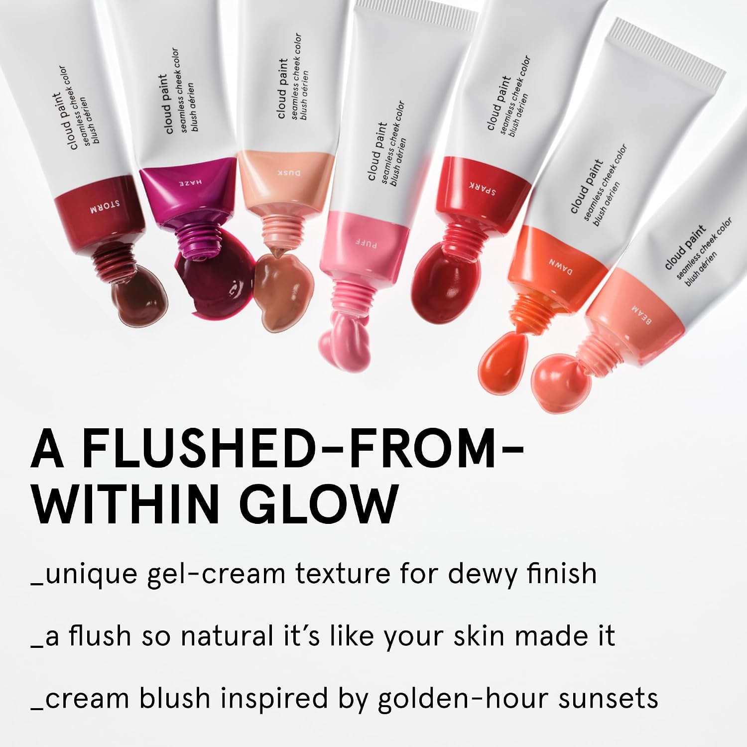 Glossier Cloud Paint, Puff Cream Blush for Cheeks - Cool Pink Gel-Cream Tint, Sheer Buildable Blendable Layerable + Collagen & Blurring Pigments - Soft-Focus Golden-Hour Glow, Lightweight
