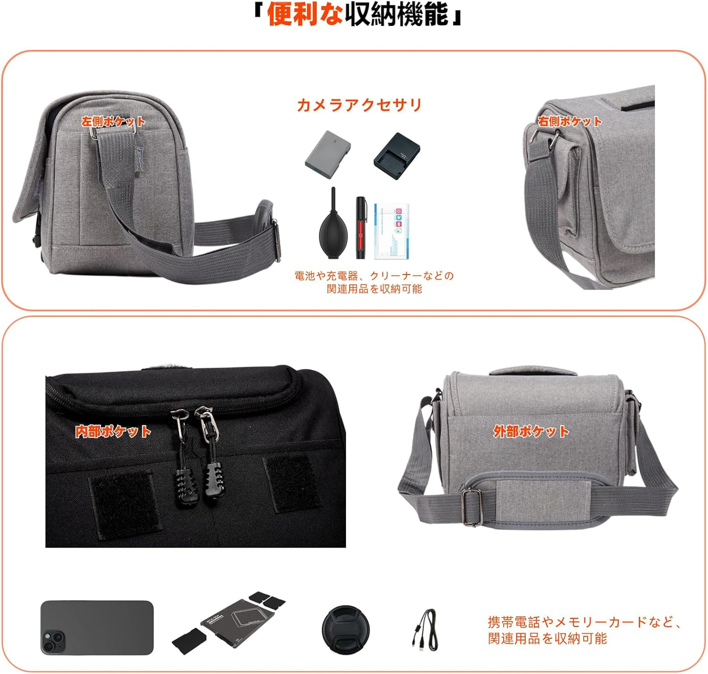 Camera Bag Case for Nikon and many brands of DSLR cameras such as Model D7500 D7100 D3200 D5600 D90 ZFC Z5 Z50 Z30 etc (Common to Nikon and other brands cameras), gray (light gray), M, Modern