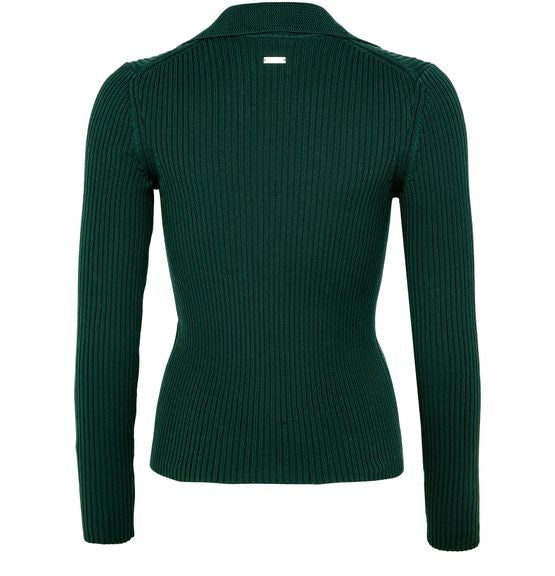 FERRAGAMO Long sleeves cotton ribbed polo - Image 3