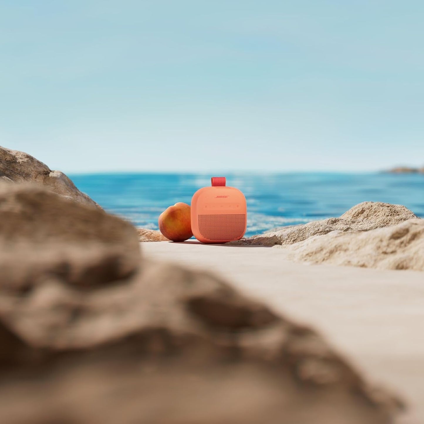 Bose SoundLink Micro Portable Speaker LE (2nd Generation) Up to 12 Hours of Continuous Playback Waterproof Dustproof Bluetooth Mini Outdoor Speaker Sunset Peach