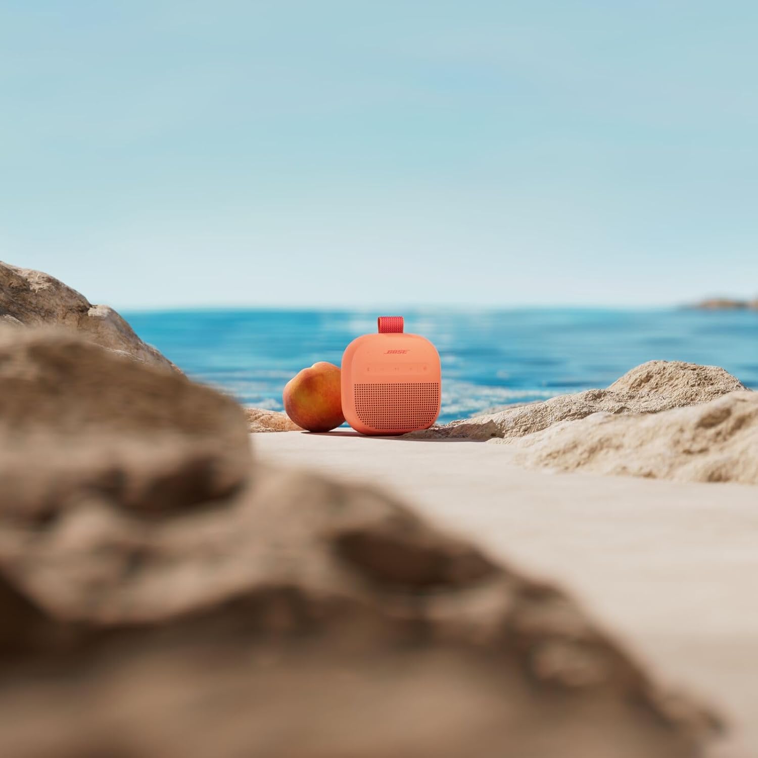 Bose SoundLink Micro Portable Speaker LE (2nd Generation) Up to 12 Hours of Continuous Playback Waterproof Dustproof Bluetooth Mini Outdoor Speaker Sunset Peach