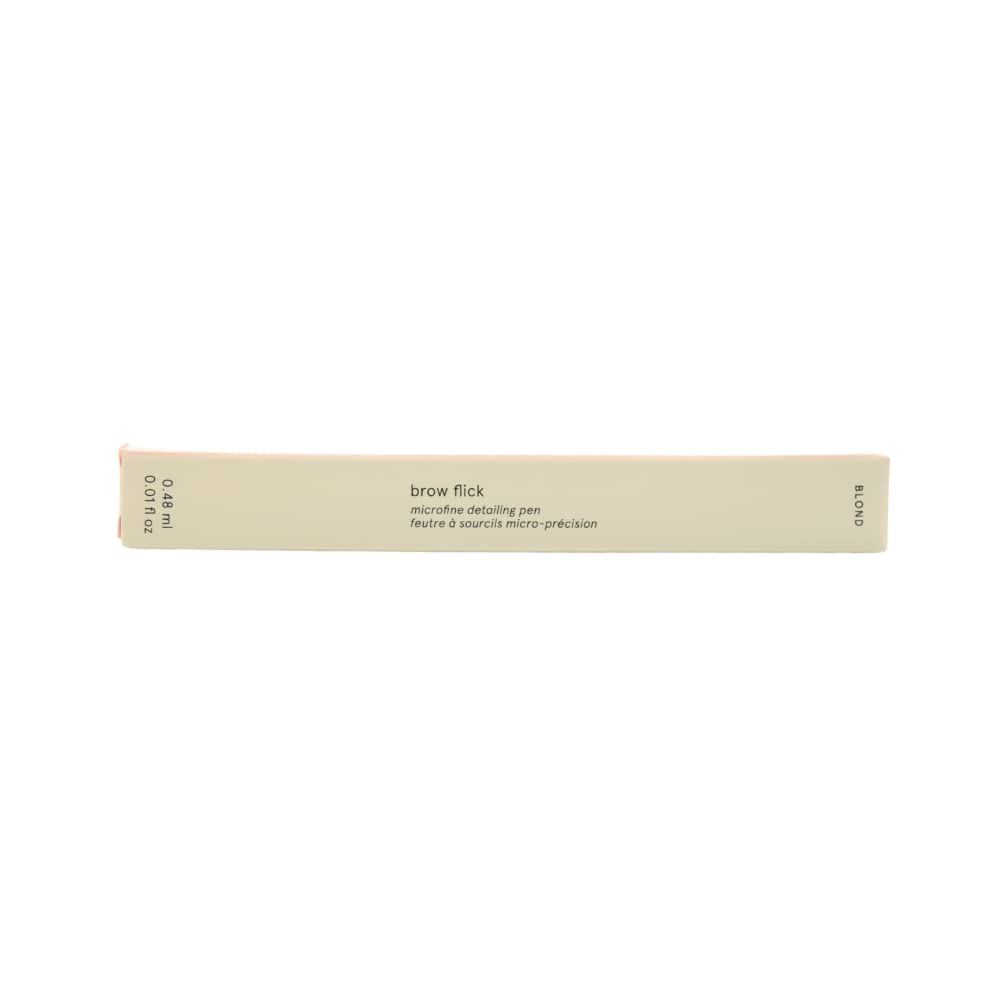 Glossier Brow Flick - Pluma de cejas microfina para detalles, rubio, rubio claro y medio, 0.01 oz / 0.48 mL