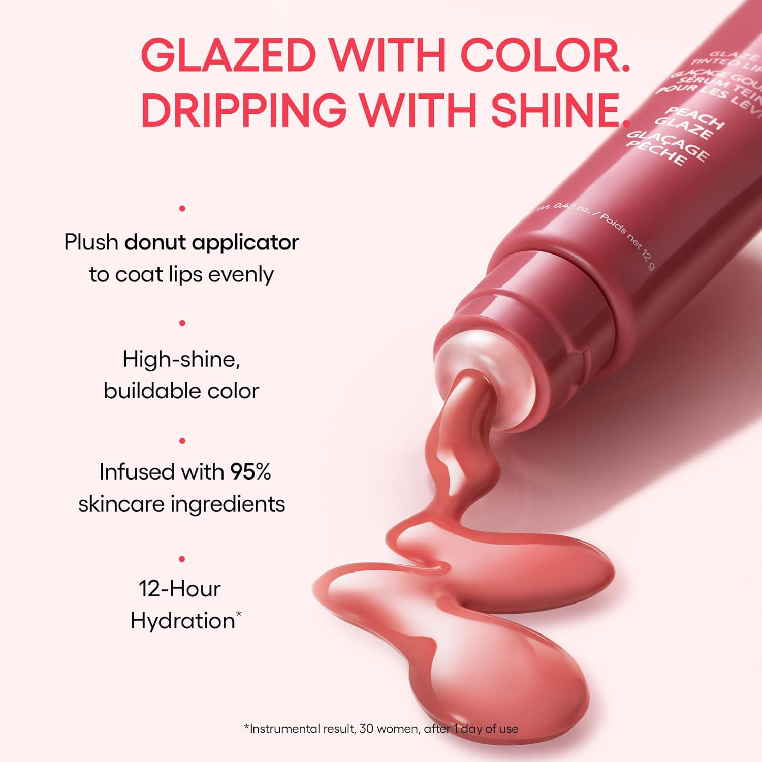 LANEIGE - Suero labial brillante Glaze Craze: Suero labial hidratante para labios brillantes y nutridos con polipéptidos voluminizadores