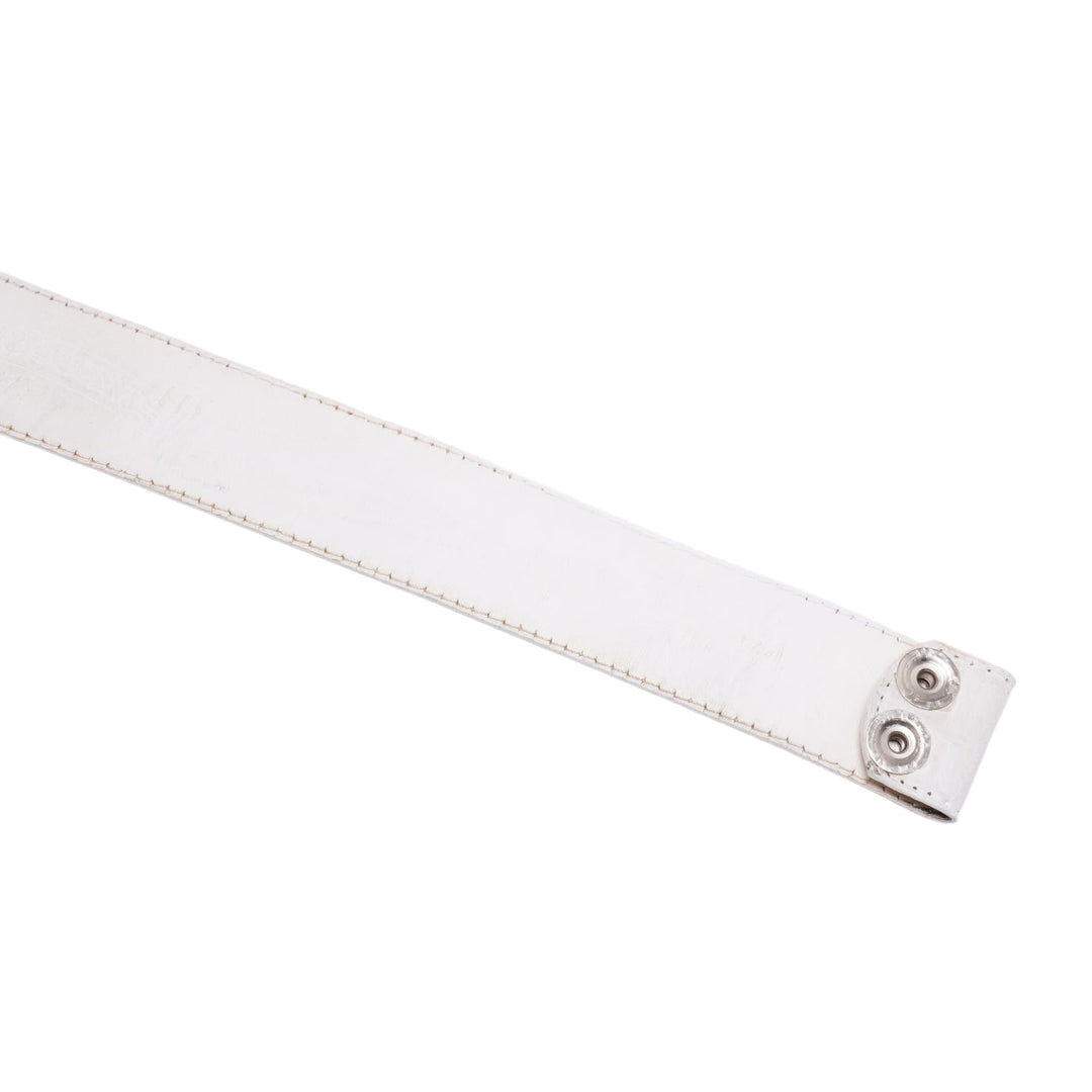 CHROME HEARTS 'WHITE' LEATHER BELT STRAP