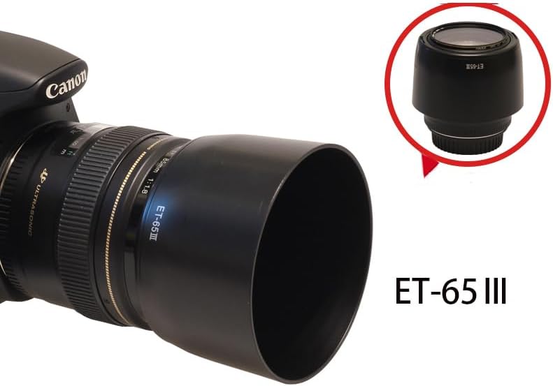 Canon Lens Hood ET-65 III EF100-300mm 100 F2 135mm F2.8 85mm USM Reversible Sunshade