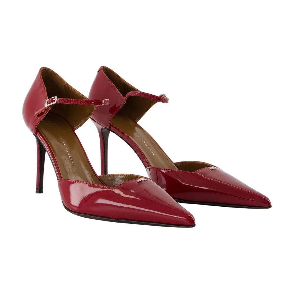 Monot Raquel 85ポンプGiuseppe Zanotti Leather Red - Image 3