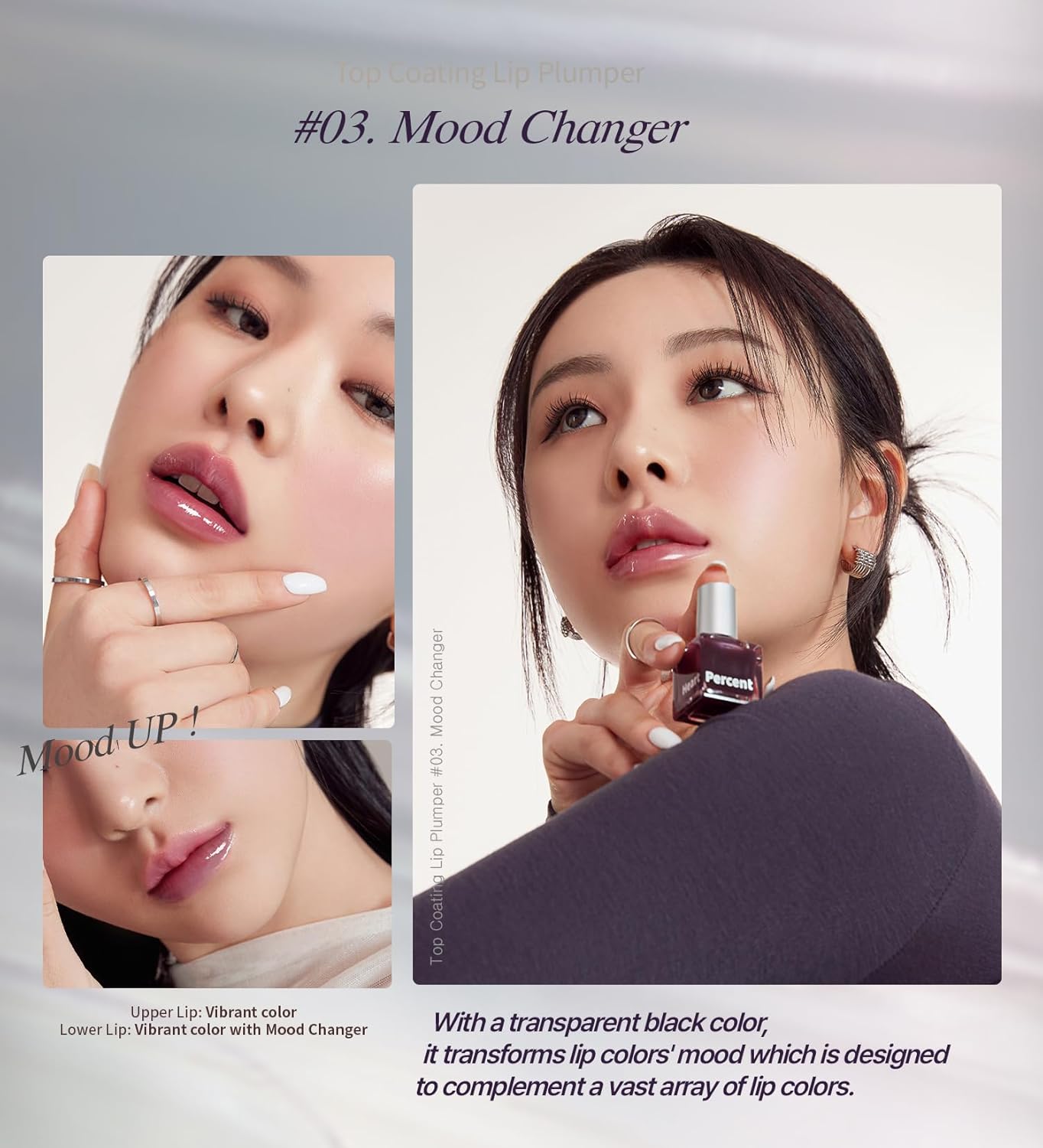 Heart Percent Dot On Mood Top Coating Lip Plumper Dote On Mood Top Coating Lip Plumper (#03