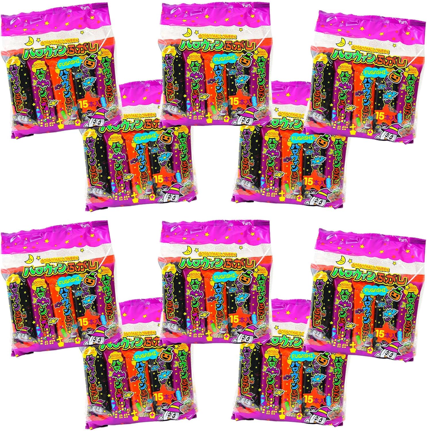 Festival Plaza 150 Piece Set, Halloween Candy, 1 Bag, 15 Pieces, Set of 10 Bags, Halloween Candy, Commercial Use, Assorted, Bulk Buy, Promotion, Events, Parties, Sweets, Small Gifts, Limited Packaging