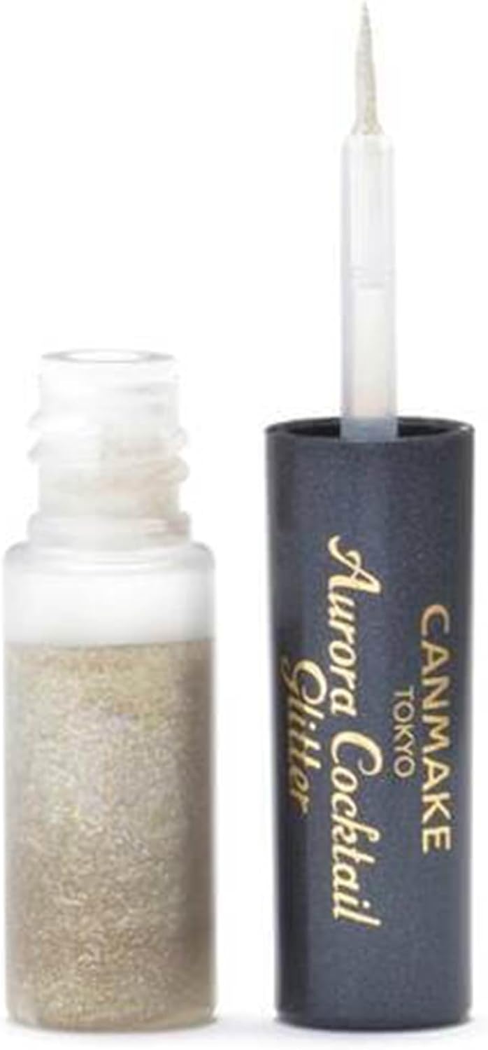 Canmake Aurora Cocktail Glitter Cream 03 Cranberry Sangria 0.1 oz (2.9 g) Glitter Pearl Teardrop Bag Lower Eyelid