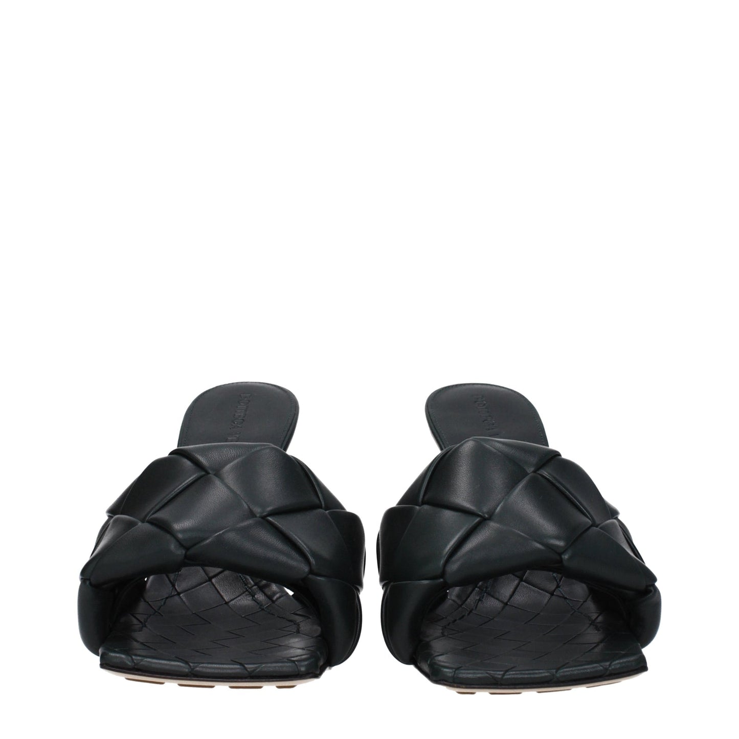 Bottega Veneta Sandals Women Leather Green/Calamaio - Image 3