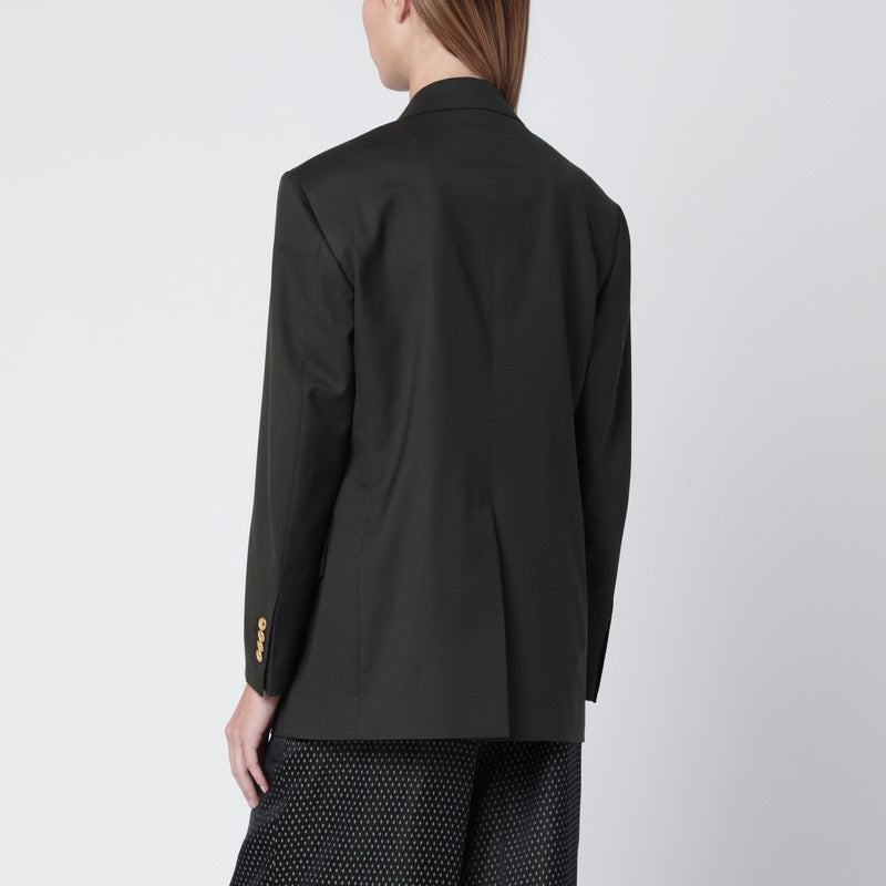 Tagliatore タリアトーレ ダークグリーン ウール ブレンド ダブルブレスト ジャケット - Image 3